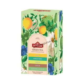 HYSON Green Tea Assorted, zelený čaj s príchuťou 37g (20 porcií)